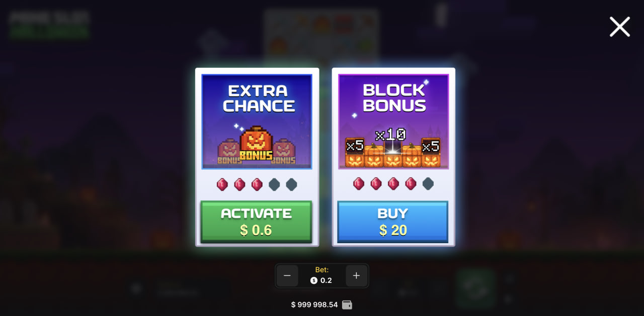 Mine Slot Halloween scam sugal bonus app totoong pera, bintana ng Extra Chance at Block Bonus sa computer