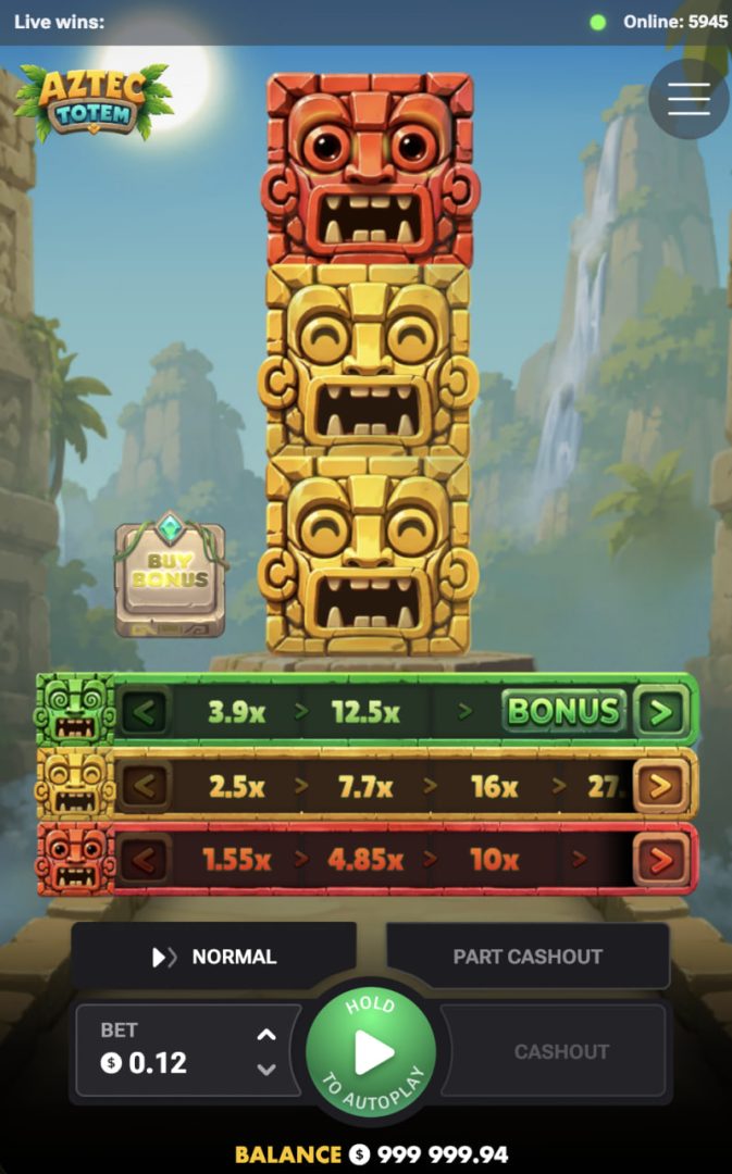 Aztec Totem libre pag-sign up promo code casino demo, patayong view ng mga linya sa mobile